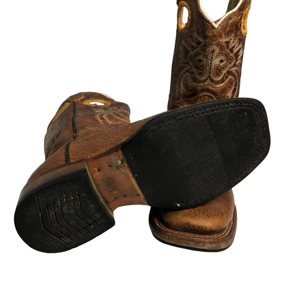 Veronica Palomino Castro kids size 13 western leather boots/035-20 2887/ brown